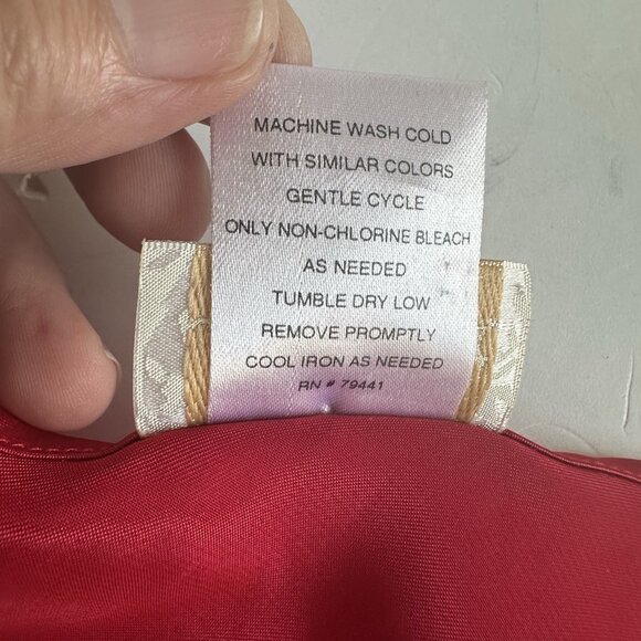 Inner Most Nightgown Lingerie Chemise Size XL Red Satin Embroidered HEARTS Y2K‎ - Picture 8 of 12